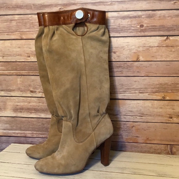 Michael Kors Shoes - Michael Kors Suede Side Zip Knee Slouch Boots 8.5